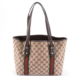 Gucci Jolicoeur GG Canvas and Leather Tote